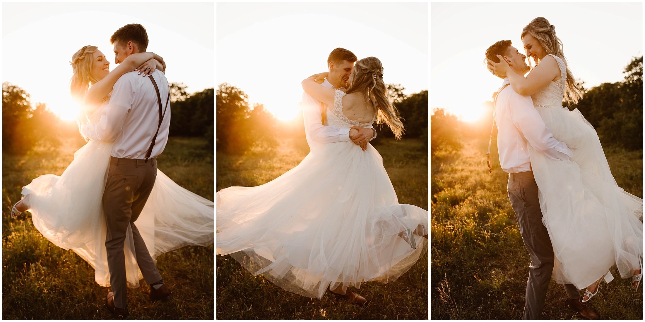 bride and groom intimate photos in texas sunset field,, groom picks up bride and spins her, Brit Nicole Photography, West Texas Barn Wedding, West Texas Small Wedding, West Texas wedding venue, DJ Platinum, Vera Wang engagement ring, Zales Manly Bands wedding ring, David's Bridal wedding dress, Krazy Cakes brides wedding cake, wedding cupcake, Betsey Johnson wedding high heels, Joy's Downtown Flowers wedding decor, Sparrow Creek Ranch, texas wedding ranch, places to get married in Texas, small intimate wedding, summer wedding, texas sky, bride and groom first look, first look with dad, matching bridesmaids robes, June wedding, junebug weddings, wandering weddings, the knot, best weddings