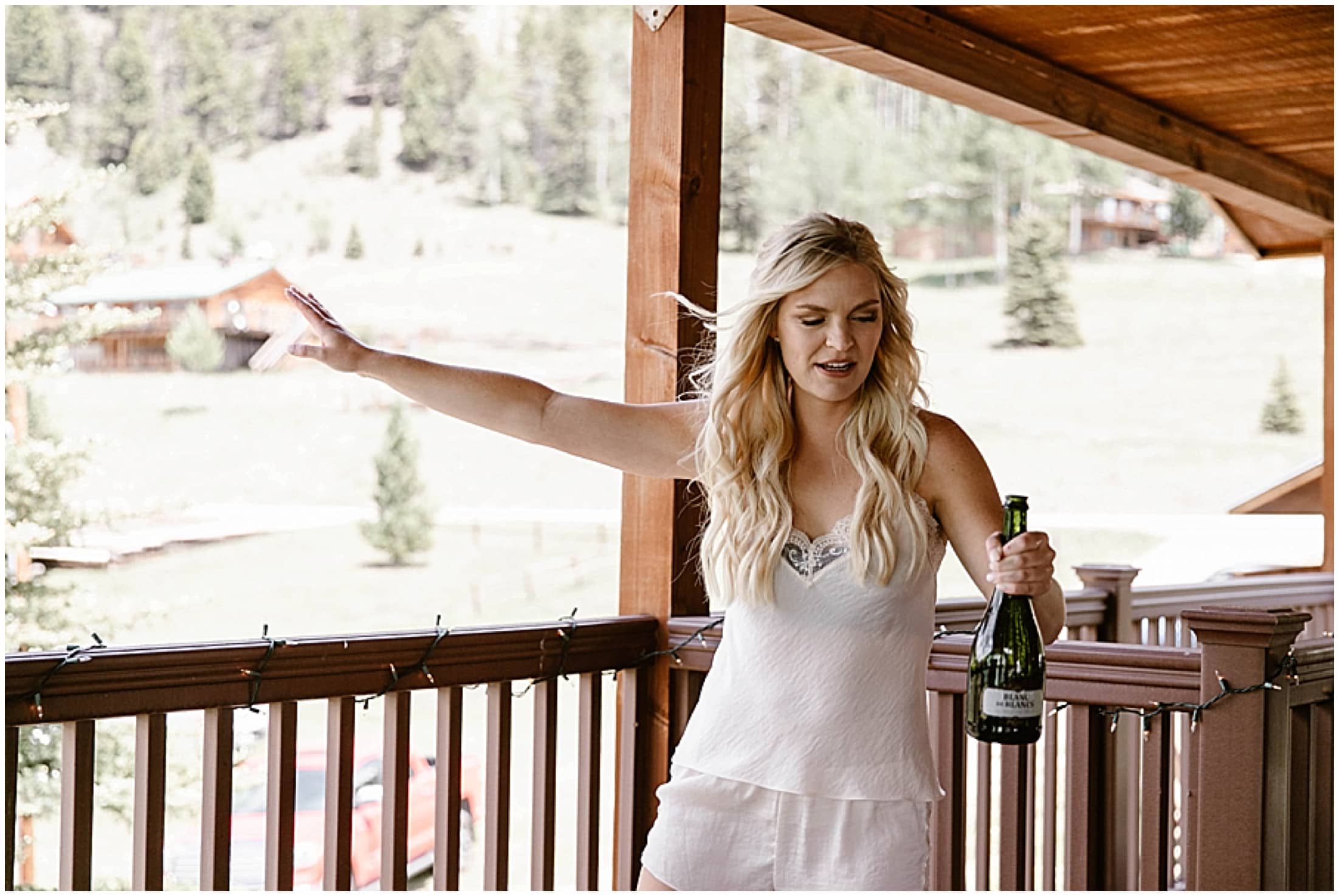 bride dancing with champagne, Aspen Lodge, Red River New Mexico, Red River New Mexico Wedding, Weddings in New Mexico, Destination mountain wedding, destination mountain elopement, elopements in new mexico, places to get married in new mexico, destination elopement photographer, mountain wedding photographer, new mexico wedding photographer, new mexico elopement photographer, brit nicole photography, cabin wedding, new mexico cabin wedding, mountain landscape for wedding, small intimate mountain wedding, small intimate river wedding, wedding photographer in new mexico, junebug weddings, the knot, wedding wire, 41 productions with lindsay gomez, dallas texas bride, DJ Allen Gallegos, Tao Cakes, New Mexico Wedding planner karen kelly, barnes jewelry, Lillian West bridal dress, Lang’s Bridal, enchanted florist wedding flowers, places to get married in texas, texas wedding photographer, texas elopement photographer, forest wedding, forest elopement, wooded area for wedding, wooded elopement, elopement in the woods