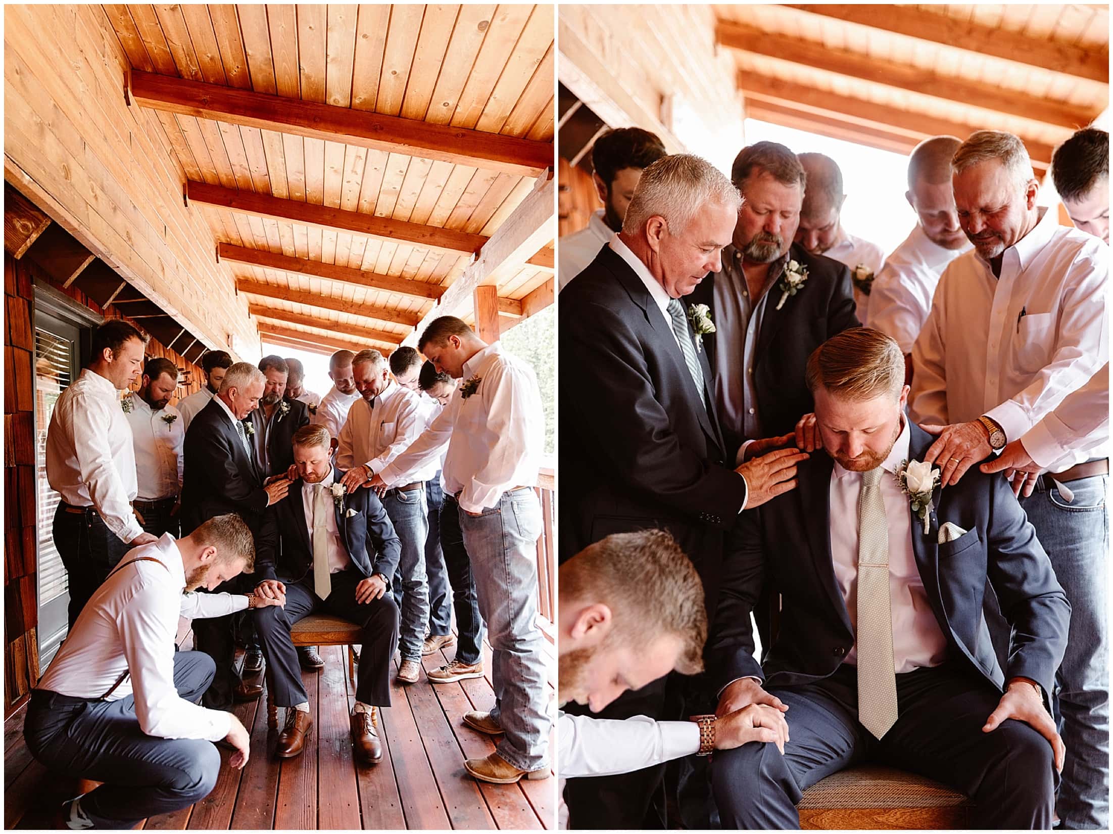 groomsmen praying over groom, Aspen Lodge, Red River New Mexico, Red River New Mexico Wedding, Weddings in New Mexico, Destination mountain wedding, destination mountain elopement, elopements in new mexico, places to get married in new mexico, destination elopement photographer, mountain wedding photographer, new mexico wedding photographer, new mexico elopement photographer, brit nicole photography, cabin wedding, new mexico cabin wedding, mountain landscape for wedding, small intimate mountain wedding, small intimate river wedding, wedding photographer in new mexico, junebug weddings, the knot, wedding wire, 41 productions with lindsay gomez, dallas texas bride, DJ Allen Gallegos, Tao Cakes, New Mexico Wedding planner karen kelly, barnes jewelry, Lillian West bridal dress, Lang’s Bridal, enchanted florist wedding flowers, places to get married in texas, texas wedding photographer, texas elopement photographer, forest wedding, forest elopement, wooded area for wedding, wooded elopement, elopement in the woods, amarillo wedding photographer, amarillo elopement photographer