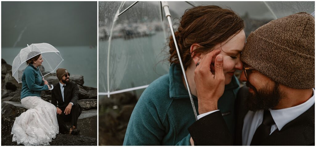 rainy-day-elopement-alaska-brit-nicole-photography-624-1024x475 Alaska Adventure Elopement at Lake Clark National Park: A Wedding Day Built Around Who They Actually Are