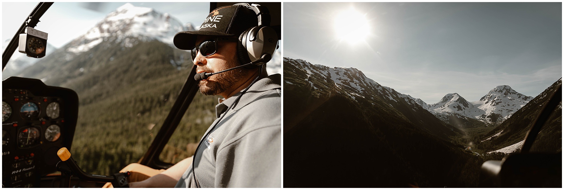 Alaska Helicopter Summer Glacier Elopement, Untethered Journeys, Brit Nicole Photography, Texas Adventure Elopements, ice wedding, alaska wedding, alaska elopement, airplane hanger elopement, forest elopement, epic alaska elopements, small intimate weddings in alaska