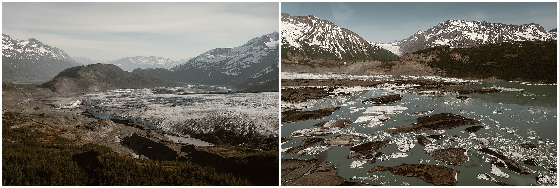 Alaska Helicopter Summer Glacier Elopement, Untethered Journeys, Brit Nicole Photography, Texas Adventure Elopements, ice wedding, alaska wedding, alaska elopement, airplane hanger elopement, forest elopement, epic alaska elopements, small intimate weddings in alaska