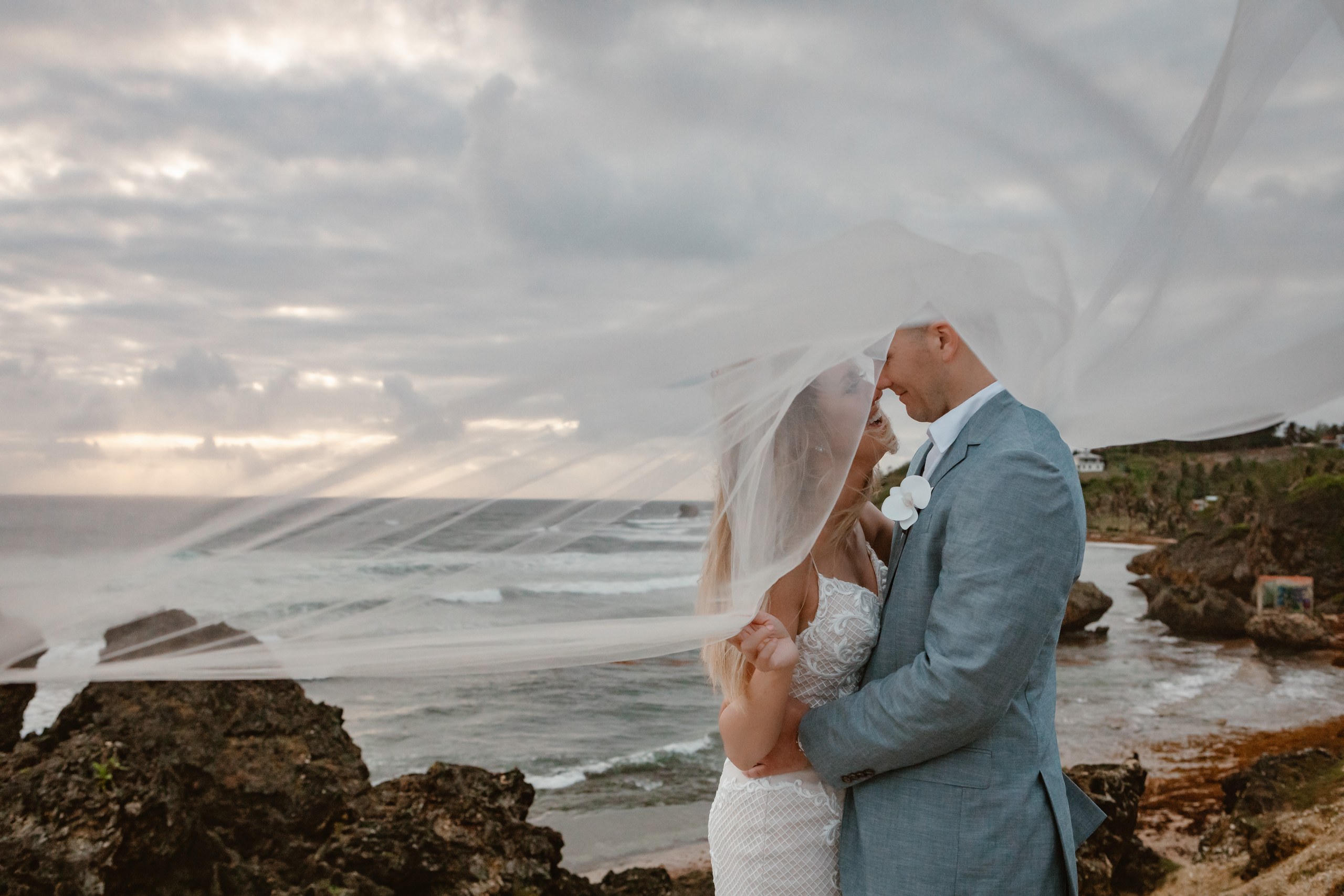 Barbados destination wedding portrait